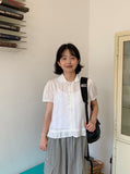 Pompa Collar Frill Short Sleeve Blouse