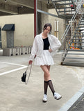 [Training set] Neko Anorak Zip-up Jumper Mini Skirt Pants