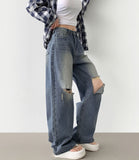 Summer No-Fade Balloon Wide-Fit Denim Pants