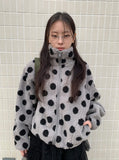 Ratmaru Dot Fleece Zip-Up Jumper