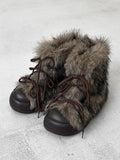 1178 Strap Fur Boots (4cm)