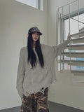 Space Damage Cable Knit