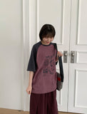 [unisex] Yuhamu Printing Over Short Sleeve T-shirt