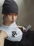 Cross Patch Ribbed Sleeveless