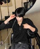 Pigment Henley Neck Knit Long Sleeve