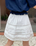 Alou Punching Lace Banding Mini Skirt Pants