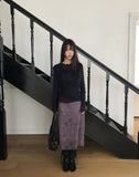 Jubel Flower Chiffon Midi Skirt