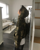 Teebu Camo Half Zip Hooded T-Shirt