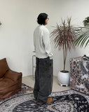 Rotor Stitch Balloon Denim Pants