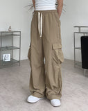 Miel Pintuck Nylon Cargo Pants