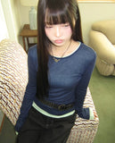 Tenon Tencel layered long-sleeved T-shirt