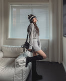 Pie Terry Stud Deep V Hoodie