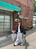 Fella Side Coloring Zipper Banding Pants