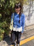 Hayushi Round Neck Button Cardigan