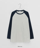 Mandu Color Matching Raglan Long Sleeve Tee