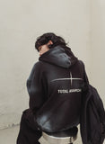 Dirty spray shine warmer hooded zip-up