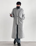 Mohair Leather Collar Wool Coat