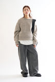 Reverse edge relaxed wool knit