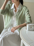 Its V-neck Summer Knit Cardigan