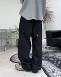 Rhoden flower embroidered cotton pants