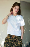 Glitter Heart CROP Short Sleeve T