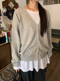 Yunori Layered Side Shirring Frill Long Sleeve Tee