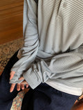 [unisex] Anri Warmer Henley Neck Over Long Sleeve Tee