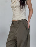Leca Adjust Pintuck Balloon Nylon Pants