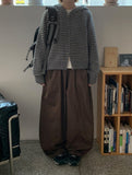 Kehilta Rivet Cotton Banding Balloon Wide Pants