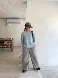 Mondue Banding String Parachute Cargo Pants