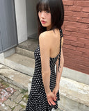Merlo Dot Halter Neck Strap One Piece