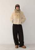 DIAGONAL BUTTON FUR JACKET