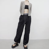 Miffne String Pintuck Line Pants