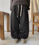 Benday banding side check color matching brushed jogger pants