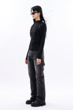 Bega rough crop bootcut denim pants