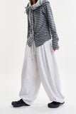 Structured pintuck balloon sweatpants