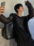 Muntz Grunge Mesh Printed Knit