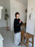 Itnewa Summer Color Net Long Sleeve Knit