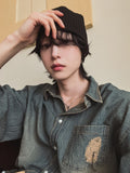 S/S Shea Damaged Washed Denim Shirt