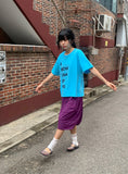 Mafu Balloon Shirring Midi Skirt