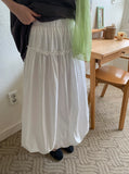 New Hit Shirring Balloon Banding Long Skirt