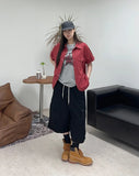 Luden Button Cargo Bermuda Pants