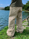 Neutral Beige Destroyed Denim Jeans