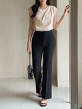 Shure Drape Shirring Sleeveless Blouse