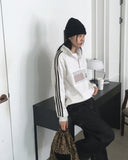 [Brushed Lining] Tivan Y2K Track Overfit Semi-Zip Up Sweatshirt