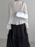 Plumel Ruffle V-Neck Blouse
