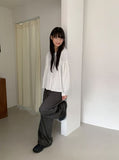Kentit Stripe Shirring Button Blouse