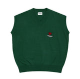 Heart Board Embroidery Knit Vest