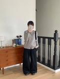 Renter Belt Denim Wide Pants