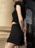 Damage cotton short pt